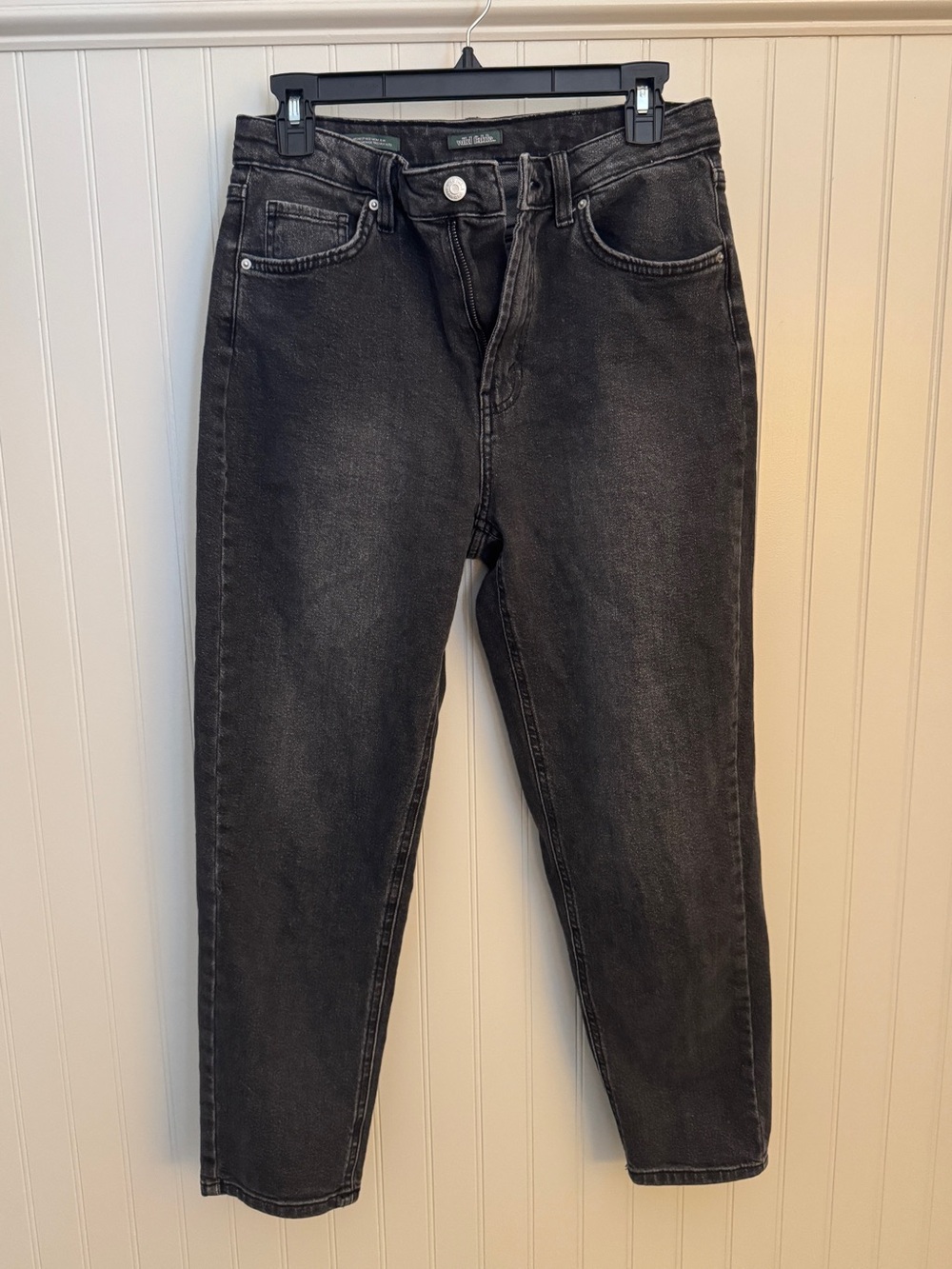 wild fable Black High-Rise Mom Jeans - capris